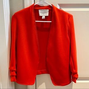 Carolina Belle Orange Open Front Blazer Size XS